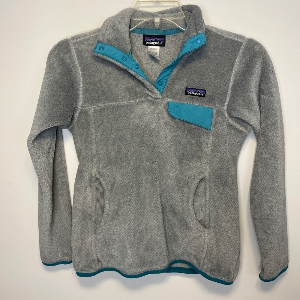 Patagonia Women’s Retool Snap-T Fleece X-Small Grey Teal - Picture 5 of 13
